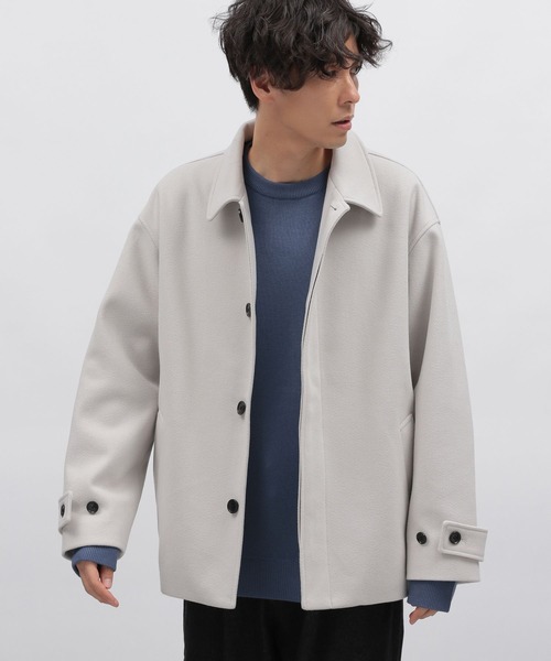 LAKOLE（ラコレ）の「ウーリーテックショートステン / 704567（ステンカラーコート・メンズ・ブルーグリーン/ブラック/ライトグレー・X-LARGE/MEDIUM/LARGE）」の9枚目の写真