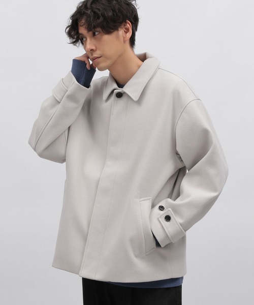 LAKOLE（ラコレ）の「ウーリーテックショートステン / 704567（ステンカラーコート・メンズ・ブルーグリーン/ブラック/ライトグレー・X-LARGE/MEDIUM/LARGE）」の10枚目の写真