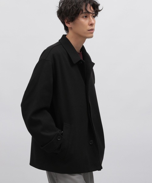 LAKOLE（ラコレ）の「ウーリーテックショートステン / 704567（ステンカラーコート・メンズ・ブルーグリーン/ブラック/ライトグレー・X-LARGE/MEDIUM/LARGE）」の13枚目の写真