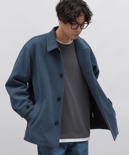 LAKOLE（ラコレ）の「ウーリーテックショートステン / 704567（ステンカラーコート・メンズ・ブルーグリーン/ブラック/ライトグレー・X-LARGE/MEDIUM/LARGE）」の15枚目の写真