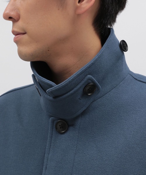 LAKOLE（ラコレ）の「ウーリーテックショートステン / 704567（ステンカラーコート・メンズ・ブルーグリーン/ブラック/ライトグレー・X-LARGE/MEDIUM/LARGE）」の20枚目の写真