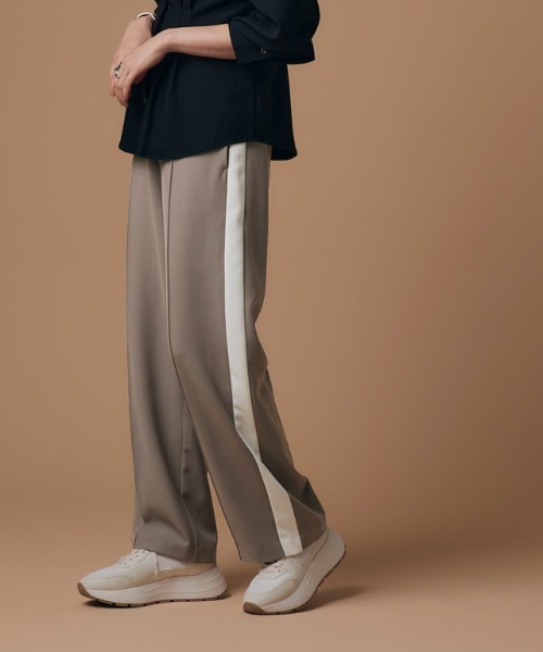 RASW（ラス）の「[RASW]ストレートサイドラインパンツ（その他パンツ・レディース・モカ/ネイビー・L/M/S）」の6枚目の写真
