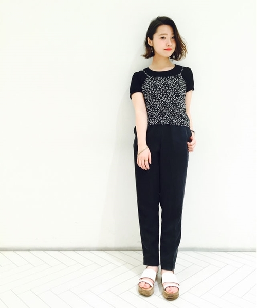 Kastane（カスタネ）の「【Kastane】プリントキャミ（キャミソール・レディース・ネイビー/ブラック・FREE）」の11枚目の写真