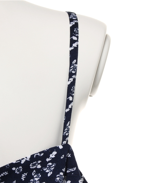 Kastane（カスタネ）の「【Kastane】プリントキャミ（キャミソール・レディース・ネイビー/ブラック・FREE）」の8枚目の写真