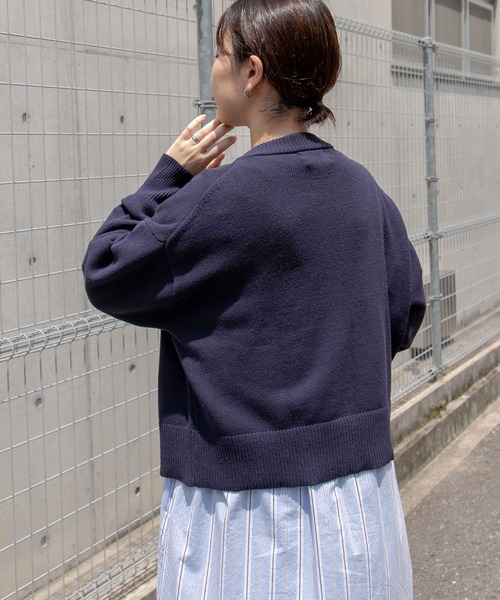 FORK&SPOON（フォークアンドスプーン）の「FORK&SPOON　Winona Knitsカーディガン（カーディガン/ボレロ・レディース・ネイビー/ホワイト系その他・1）」の13枚目の写真