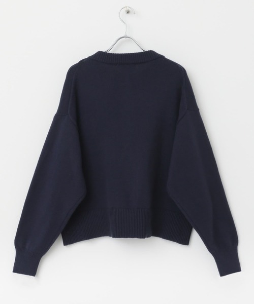 FORK&SPOON（フォークアンドスプーン）の「FORK&SPOON　Winona Knitsカーディガン（カーディガン/ボレロ・レディース・ネイビー/ホワイト系その他・1）」の5枚目の写真
