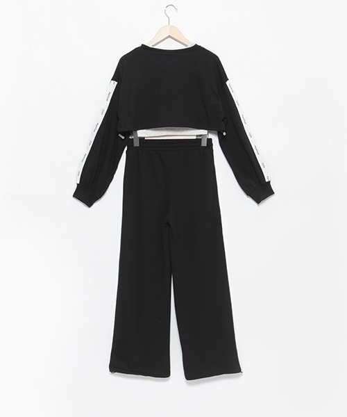 LOVETOXIC(ラブトキシック)の「【LTXC】短丈長袖Tシャツ3点SETUP(ワンピース・キッズ・オフホワイト/ブラック/サックスブルー・S/L/M/LL)」の4枚目の写真