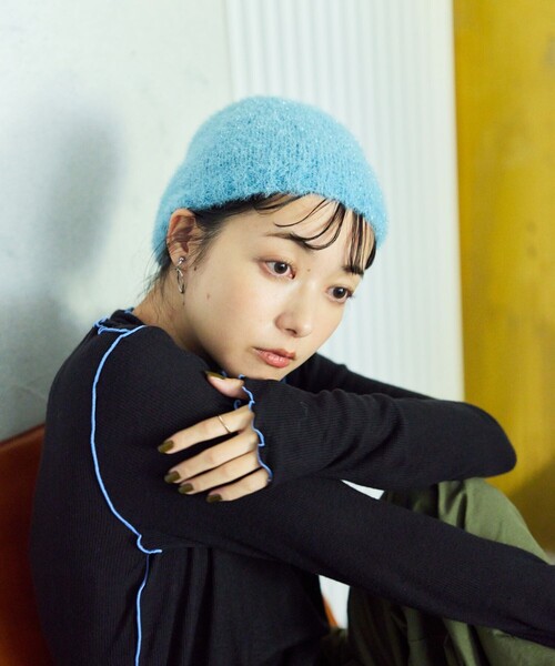 カシミヤニット帽 白ラメ入り カシミヤニット帽 白ラメ入り カシミヤニット帽 白ラメ入り カシミヤ