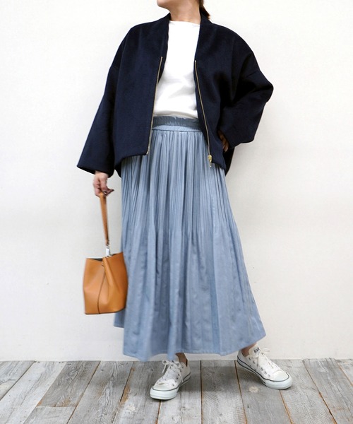 Grand PARK（グランドパーク）の「ミジンコール プリーツスカート2（スカート・レディース・サックスブルー/グリーン/ブラウン/ブラック・FREE）」の20枚目の写真