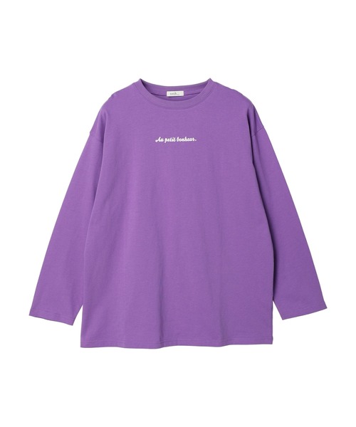 earth music&ecology(アースミュージックアンドエコロジー)の「Au petit bonheur ロンT(Tシャツ/カットソー・レディース・オフホワイト/ブラック/パープル・FREE)」の17枚目の写真