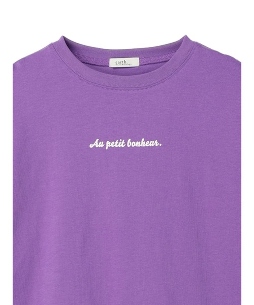 earth music&ecology(アースミュージックアンドエコロジー)の「Au petit bonheur ロンT(Tシャツ/カットソー・レディース・オフホワイト/ブラック/パープル・FREE)」の19枚目の写真