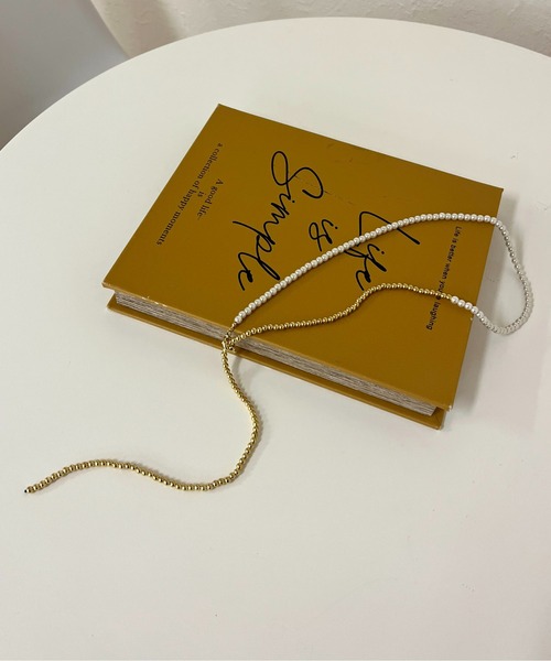 prose verse（プロズヴェール）の「ボール×パールマルチウェイロングネックレス（ネックレス・レディース・シルバー/ゴールド・ﾌﾘ-）」の2枚目の写真