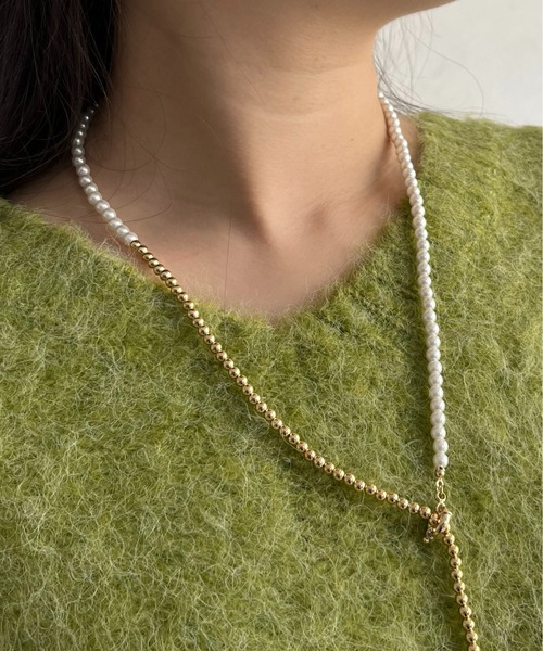 prose verse（プロズヴェール）の「ボール×パールマルチウェイロングネックレス（ネックレス・レディース・シルバー/ゴールド・ﾌﾘ-）」の4枚目の写真