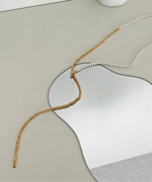 prose verse（プロズヴェール）の「ボール×パールマルチウェイロングネックレス（ネックレス・レディース・シルバー/ゴールド・ﾌﾘ-）」の5枚目の写真