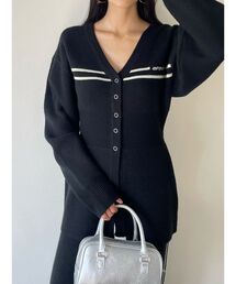 EMODA | チューズラインロゴカーディガン【セットアップ着用可能】(カーディガン/ボレロ)