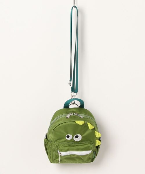 kladskap（クレードスコープ）の「恐竜リュック型ポシェット（ショルダーバッグ・キッズ・カーキ/キャメル・FREE）」の8枚目の写真