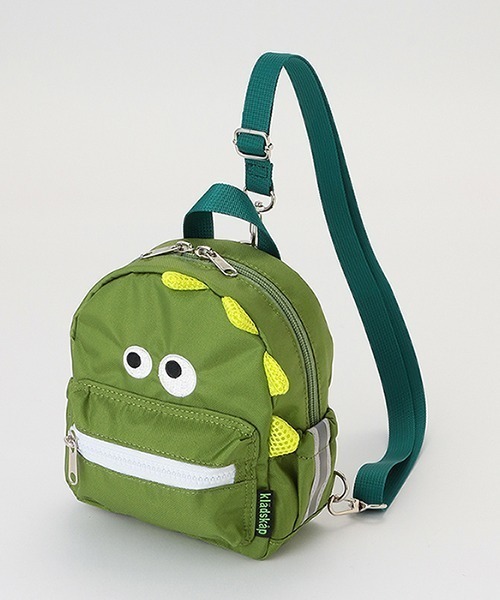 kladskap（クレードスコープ）の「恐竜リュック型ポシェット（ショルダーバッグ・キッズ・カーキ/キャメル・FREE）」の6枚目の写真