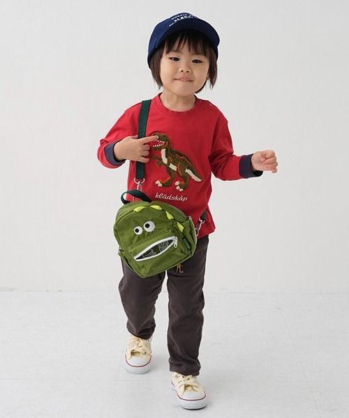 kladskap（クレードスコープ）の「恐竜リュック型ポシェット（ショルダーバッグ・キッズ・カーキ/キャメル・FREE）」の5枚目の写真