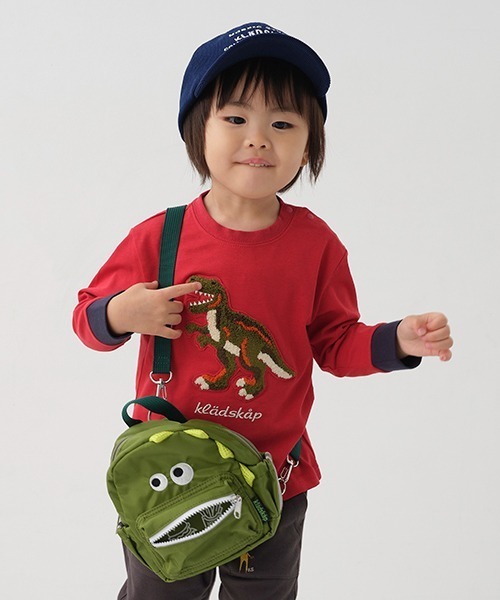 kladskap（クレードスコープ）の「恐竜リュック型ポシェット（ショルダーバッグ・キッズ・カーキ/キャメル・FREE）」の3枚目の写真