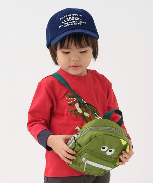 kladskap（クレードスコープ）の「恐竜リュック型ポシェット（ショルダーバッグ・キッズ・カーキ/キャメル・FREE）」の4枚目の写真