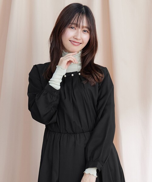 セール】【洗える】タックパールワンピース（ワンピース）｜Tiaclasse