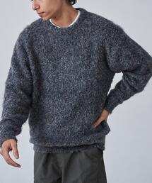 coen | ルーズシルエットグラデーションブークレーニット（WEB限定カラー）(ニット/セーター)