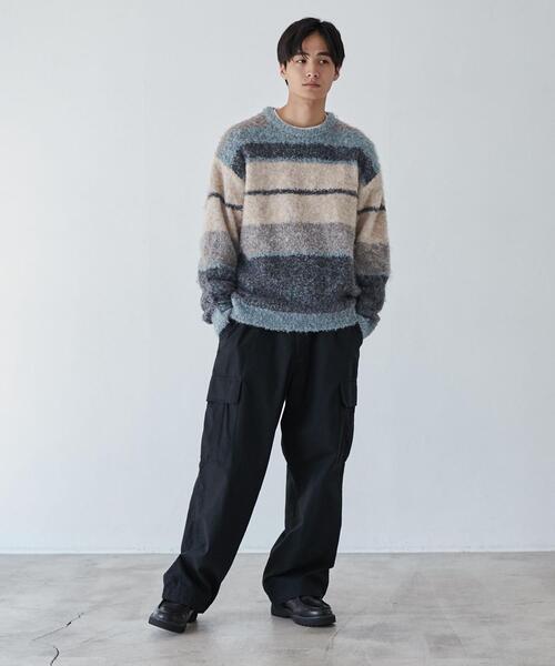 coen（コーエン）の「ルーズシルエットグラデーションブークレーニット（WEB限定カラー）（ニット/セーター・メンズ・その他1/その他2/その他3/その他4・S/M/L/XL）」の12枚目の写真