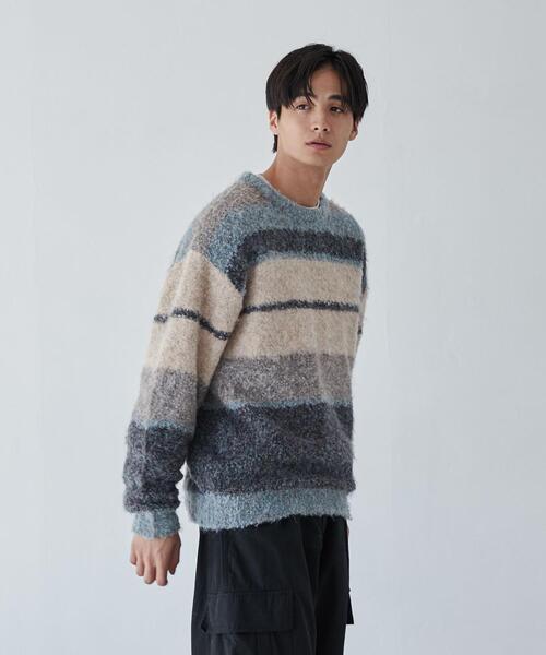 coen（コーエン）の「ルーズシルエットグラデーションブークレーニット（WEB限定カラー）（ニット/セーター・メンズ・その他1/その他2/その他3/その他4・S/M/L/XL）」の11枚目の写真