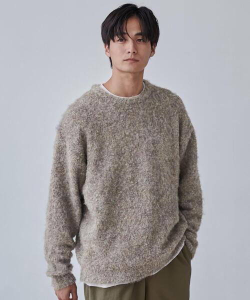 coen（コーエン）の「ルーズシルエットグラデーションブークレーニット（WEB限定カラー）（ニット/セーター・メンズ・その他1/その他2/その他3/その他4・S/M/L/XL）」の9枚目の写真