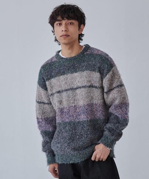 coen（コーエン）の「ルーズシルエットグラデーションブークレーニット（WEB限定カラー）（ニット/セーター・メンズ・その他1/その他2/その他3/その他4・S/M/L/XL）」の18枚目の写真