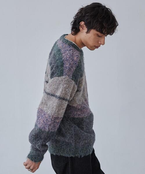 coen（コーエン）の「ルーズシルエットグラデーションブークレーニット（WEB限定カラー）（ニット/セーター・メンズ・その他1/その他2/その他3/その他4・S/M/L/XL）」の20枚目の写真
