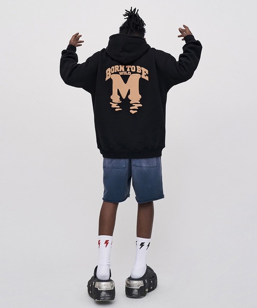 GENXDER（ノンジェンダー）の「【genxder】ユニセックス　ロゴプリントパーカー（パーカー・メンズ・ブラック/ネイビー・X-LARGE/MEDIUM/LARGE）」の18枚目の写真