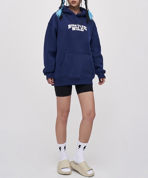 GENXDER（ノンジェンダー）の「【genxder】ユニセックス　ロゴプリントパーカー（パーカー・メンズ・ブラック/ネイビー・X-LARGE/MEDIUM/LARGE）」の16枚目の写真