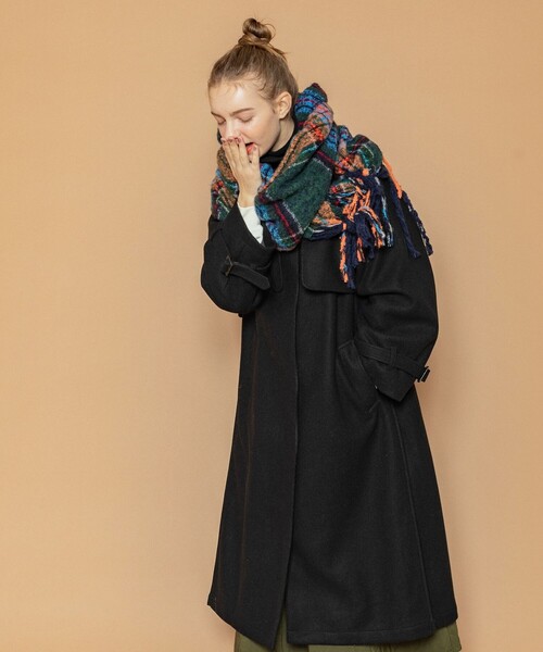 FREAK'S STORE（フリークスストア）の「ブークレ チェック マフラー（マフラー・レディース・ブラウン/グリーン・ONE SIZE）」の7枚目の写真