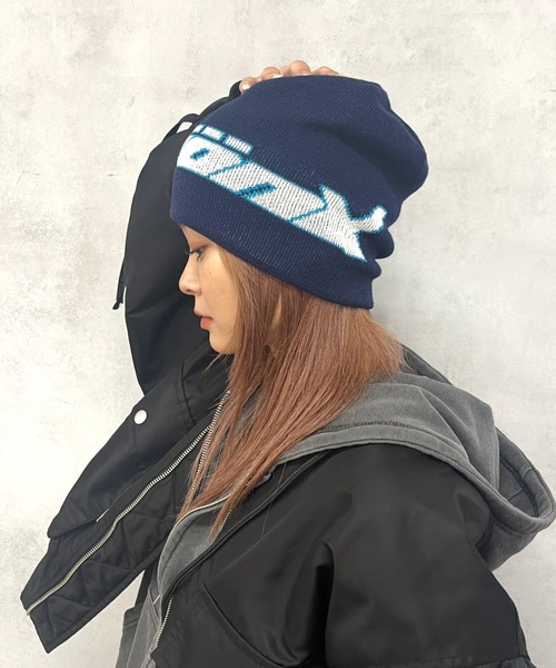 WHO'S WHO gallery（フーズフーギャラリー）の「【KOOKY'N/クーキー】BRONXロゴビーニー（ニットキャップ/ビーニー・レディース・グレー/ネイビー/ブラック・FREE）」の8枚目の写真