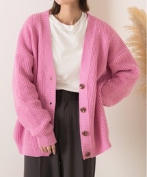 ゆったり カラフル ニットカーディガン