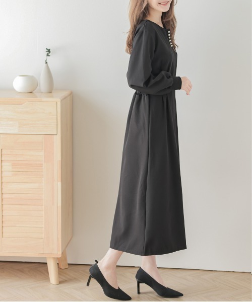 極美品✨Rene ルネ パールフリル ワンピース ビジュー