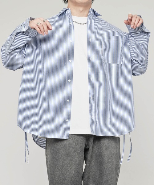 ADAMASTE（アダマスト）の「ルーズフィットシャーリングシャツ（シャツ/ブラウス・メンズ・ブルー系その他2/ブルー系その他/ブルー・LARGE/MEDIUM）」の14枚目の写真