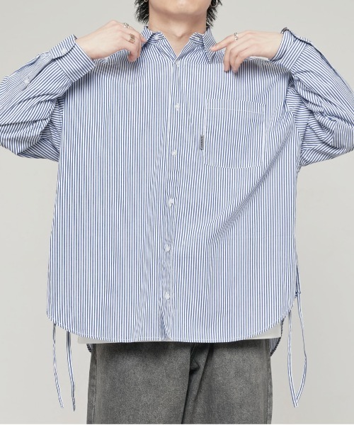ADAMASTE（アダマスト）の「ルーズフィットシャーリングシャツ（シャツ/ブラウス・メンズ・ブルー系その他2/ブルー系その他/ブルー・LARGE/MEDIUM）」の22枚目の写真
