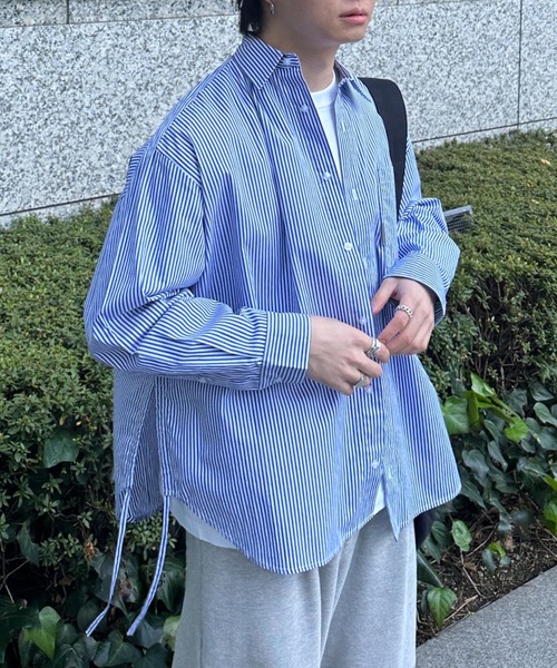 ADAMASTE（アダマスト）の「ルーズフィットシャーリングシャツ（シャツ/ブラウス・メンズ・ブルー系その他2/ブルー系その他/ブルー・LARGE/MEDIUM）」の7枚目の写真