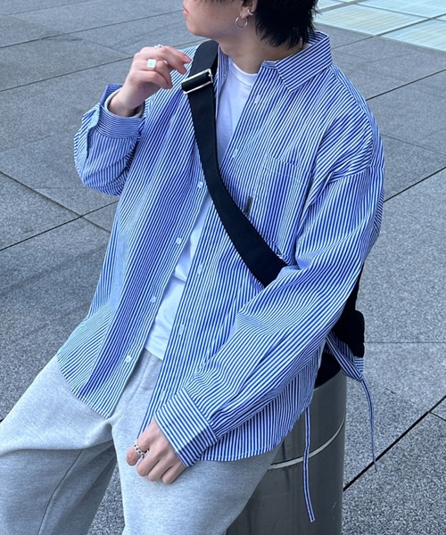 ADAMASTE（アダマスト）の「ルーズフィットシャーリングシャツ（シャツ/ブラウス・メンズ・ブルー系その他2/ブルー系その他/ブルー・LARGE/MEDIUM）」の8枚目の写真