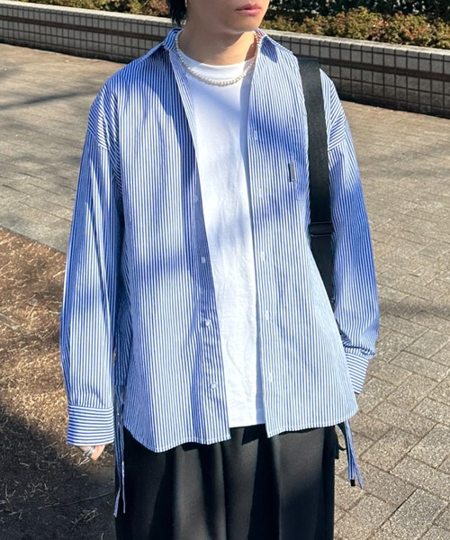 ADAMASTE（アダマスト）の「ルーズフィットシャーリングシャツ（シャツ/ブラウス・メンズ・ブルー系その他2/ブルー系その他/ブルー・LARGE/MEDIUM）」の5枚目の写真