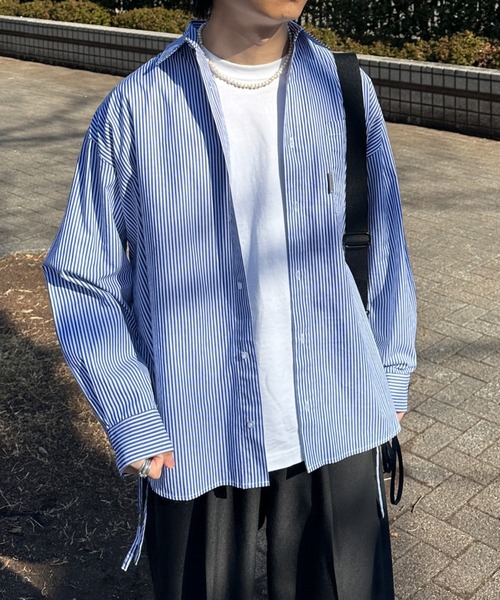 ADAMASTE（アダマスト）の「ルーズフィットシャーリングシャツ（シャツ/ブラウス・メンズ・ブルー系その他2/ブルー系その他/ブルー・LARGE/MEDIUM）」の6枚目の写真