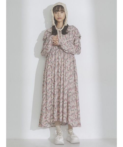 merry jenny（メリージェニー）の「ribbon ribbon ボンネット（ニットキャップ/ビーニー・レディース・オフホワイト/ブラック/ベージュ・FREE）」の15枚目の写真