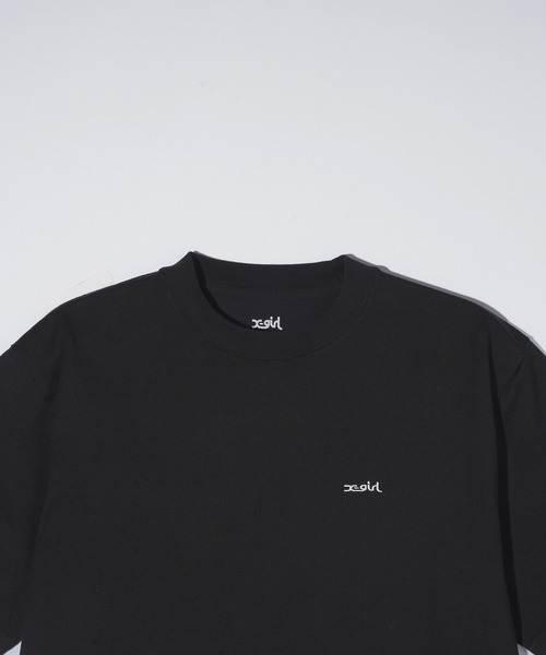 X-girl（エックスガール）の「FACE S/S TEE（Tシャツ/カットソー・レディース・ブラック/オリーブ/ホワイト/ベージュ・M/XL/S/L）」の9枚目の写真