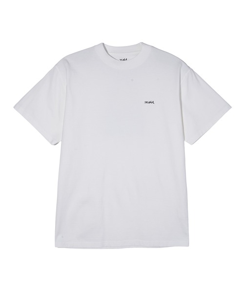 X-girl（エックスガール）の「FACE S/S TEE（Tシャツ/カットソー・レディース・ブラック/オリーブ/ホワイト/ベージュ・M/XL/S/L）」の5枚目の写真