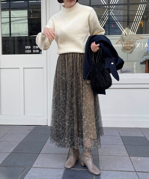 fredy emue(フレディエミュ)の「レオパード柄チュールスカート(スカート・レディース・グレー系その他7/ブラウン系その他7・38/36)」の18枚目の写真