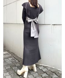 MERCURYDUO | 2WAYラッフルマーメイドニットワンピース(ワンピース)