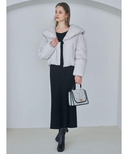 MERCURYDUO(マーキュリーデュオ)の「2WAYラッフルマーメイドニットワンピース(ワンピース・レディース・ブラック/ピンク/チャコールグレー/ブルー・SMALL/MEDIUM)」の10枚目の写真