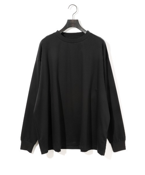 MIDIUMISOLID(ミディウミソリッド)の「MIDIUMISOLID Men’s リラックスロング スリーブ プルオーバー(Tシャツ/カットソー・メンズ・ブラック/グレー・48)」の3枚目の写真